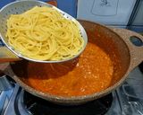Foto langkah ke 6 dari resep La Fonte Spaghetti Saos Bolognese Rasa Ayam.