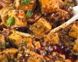 A picture of step 8 of Mapo Tofu (麻婆豆腐).