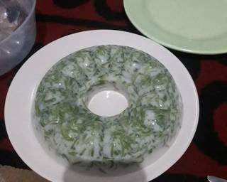 Puding cendol lumut pandan - Step 3