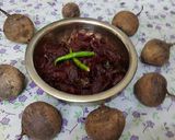 A picture of step 7 of Kerala style beetroot pickle.