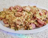 A picture of step 9 of My Smoked Sausage Garlic Chicken & a Veg Rice.