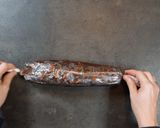 Une image de l'étape 11 de Saucisson au chocolat et chamallows.