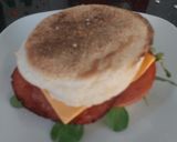 A picture of step 6 of My Ulster Fry, Cress and cheese on Muffin 😍.