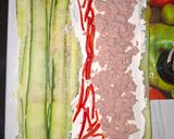 Pas rețetă Sushi de castravete cu cremă de brânză și ton 🥒🥢 5 fotografie