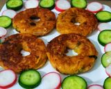 A picture of step 4 of Potato doughnuts with leftover soup.