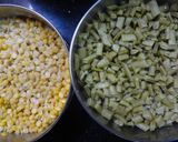 A picture of step 2 of Chavli kai palya /Cluster beans and chana dal dry curry:.