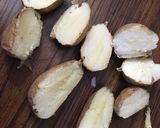 A picture of step 2 of Air fried potato skins.