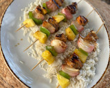 Foto del paso 5 de la receta: Brochetas de salmón fresco con piña y verduritas
