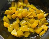 A picture of step 3 of Kancha Aam Morobba.