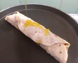 A picture of step 3 of Chapathi roll.