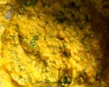 A picture of step 2 of Moong dal Dumplings In Spinach Tomato soup.