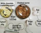 Rice flour cake with white chocolate & chestnut recipe step 1 photo