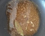 A picture of step 2 of Biryani (rice with spices and vegetables).