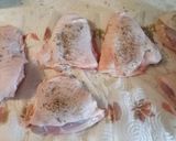 A picture of step 1 of Pollo alla cacciatora (hunter's chicken).