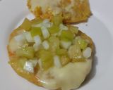 Foto del paso 8 de la receta: Arepa🫓de calabacin🥯y zanahoria rellena de pollo🍗queso🧀cebolla🧅caramelizada y salsa de ajo🧄🌿🥯