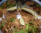 A picture of step 1 of Tamil style Panakam / jaggery drink.