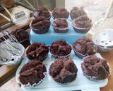Foto langkah ke 8 dari resep Bolu Kukus Coklat Mekar No Telur No Mixer.