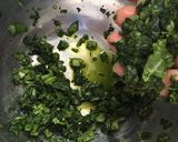 A picture of step 1 of Turkish Savory Pastry with spinach, red pepper and cheese.