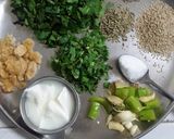 A picture of step 1 of Bajra thepla.