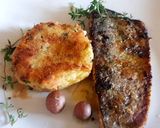Foto del paso 7 de la receta: Trucha con tortitas de camarón y vegetales