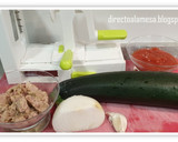 Foto del paso 1 de la receta: Espaguetis de calabacín con atún