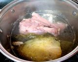 A picture of step 1 of Ham on the Bone Boiled with Cabbage. 😙.