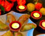 Rainbow Karanji/Gujiya with rava,dry fruits and coconut filling recipe step 5 photo