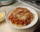 Foto del paso 5 de la receta: Fideos con tuco vegetariano