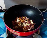 A picture of step 1 of Kesari Thandai.