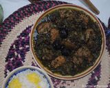 A picture of step 17 of Persian herb stew (Qormeh sabzi).