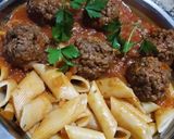 Foto del paso 6 de la receta: Fideos con salsa de albóndigas de carne! 🍲😁😋