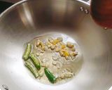A picture of step 3 of BHINDI Masala (Lahsun Bhindi masala).