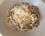 Foto langkah ke 6 dari resep Spaghetti Mushroom Cream Sauce with Prawn.
