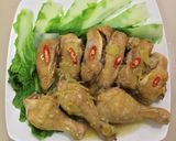 Hình bước làm 6 của món Gà hấp gừng, nước sốt gừng