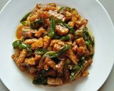 Foto langkah ke 9 dari resep Oseng tempe kecap cabe hijau.