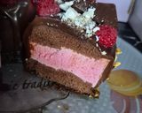 Une image de l'étape 7 de Gâteau coeur saint Valentin coeur mousse framboises.