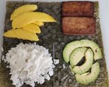 Foto do passo 2 de Wraps de folha de arroz e alga nori