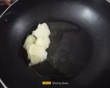 A picture of step 1 of Singhare Atta Ki Burfi.