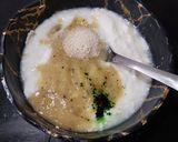 A picture of step 1 of Kiwi Srikhand.