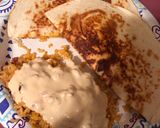 A picture of step 1 of Nacho quesadillas and queso covered Spanish rice.