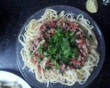 Hình bước làm 1 của món Mỳ ý