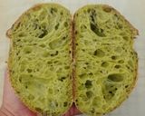 Foto langkah ke 20 dari resep Pandan Biji Wijen Hitam Sourdough Bread.