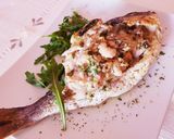 Foto del paso 5 de la receta Dorada rellena de gambas y berberechos