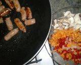 Foto del paso 1 de la receta: Risotto ibérico con salchichas parrilleras y salsa de chiles