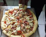 Foto langkah ke 11 dari resep Pizza homemade ala dapur rd.