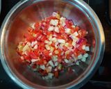 A picture of step 1 of Masala Papad.