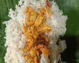 Foto langkah ke 4 dari resep Nasi bakar ayam suir pedas.
