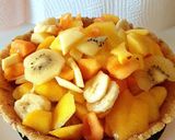 Foto del passaggio 12 della ricetta Cestino di biscotto con frutta fresca e crema di limone (senza uova)