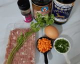 รูปขั้นตอนการทำที่ 1 ของ Moon Halo🌝 "หมูสับนึ่งไข่ดาว" 🐷🍳Streamed Minced Pork with Egg