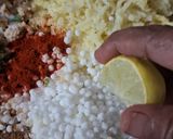 A picture of step 1 of Sabudana Vada.